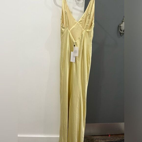 NWT Lovers and Friends Maxi Dress Alani Butter Yellow Gown Wedding Guest size XS - Picture 6 of 10